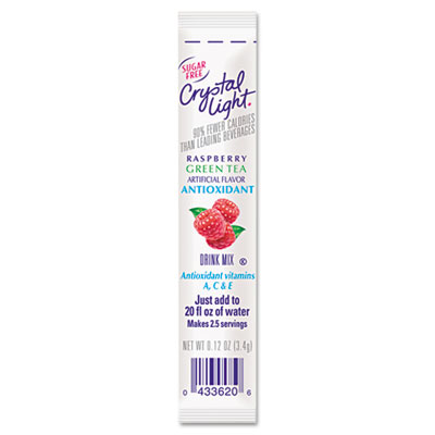 Crystal Light On the Go, Raspberry Green Tea, .16oz Packets, 30/Box (00362)