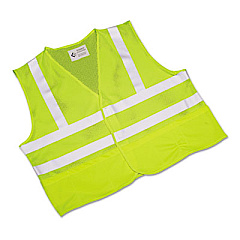AbilityOne 8415015984870, SKILCRAFT, Safety Vest--Class 2 ANSI 107 2010 Compliant, Lime/Silver, X-Large