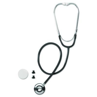 Medline Dual-Head Stethoscope, 22" Long, Black Tube (MDS926201)