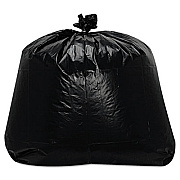 Trinity Plastics Low-Density Can Liners, 56 gal, 1.6 mil, 43" x 47", Black, Flat Pack, 100/Carton (ML4347X)