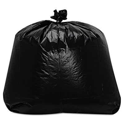 Trinity Plastics Low-Density Can Liners, 56 gal, 1.6 mil, 43" x 47", Black, Flat Pack, 100/Carton (ML4347X)