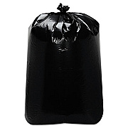 Trinity Plastics Low-Density Can Liners, 60 gal, 1.6 mil, 22" x 58", Black, Flat Pack, 100/Carton (ML3858X)