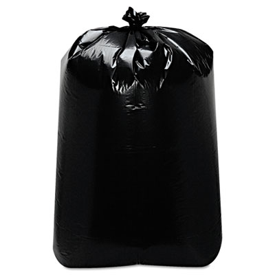 Trinity Plastics Low-Density Can Liners, 60 gal, 1.6 mil, 22" x 58", Black, Flat Pack, 100/Carton (ML3858X)