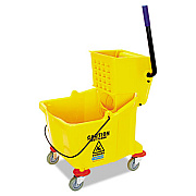 Flo-Pac Side-Press Bucket/Wringer Combo, 35 qt, Yellow (3690404)