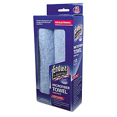 Endust for Electronics Extra-Large Microfiber Towels Twin-Pack, 15 x 15, Unscented, Blue, 2/Pack (11421)