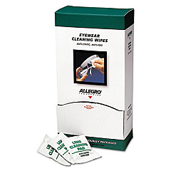 Allegro 7930-01-680-9882 Eyewear Cleaning Wipes, 5 x 8, White, 100/Box (0350)