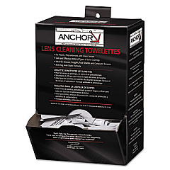 Anchor Brand 7930-01-680-9882, Lens Cleaning Towelettes, 5 x 8, White, 100/Box (ANR70AB)