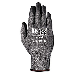AnsellPro HyFlex Foam Gloves, Dark Gray/Black, Size 10, 12 Pairs (1180110)