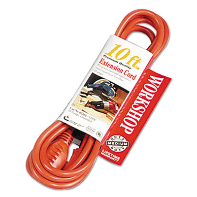 CCI Vinyl Outdoor Extension Cord, 10ft, 13 Amp, Orange (02304)