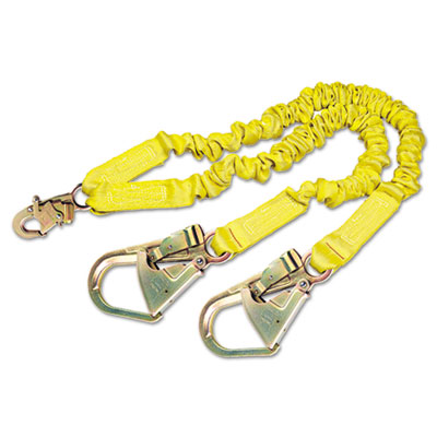 DBI-SALA ShockWave2 Shock-Absorbing Lanyard, Steel Hooks, 900lb MAF (1244412)