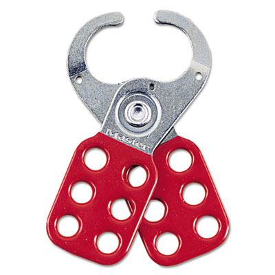 Master Lock Steel Lockout Hasp, Steel/Vinyl, 2 3/8", Red (421)
