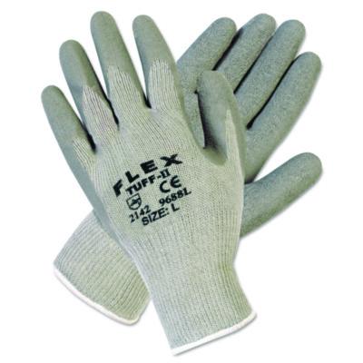 MCR Safety FlexTuff Latex Dipped Gloves, EN388: 2142, Large, Gray, 12 Pairs (9688L)