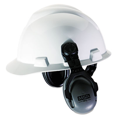 MSA HPE Cap-Mounted Earmuffs, 27NRR, Gray/Black (10061272)