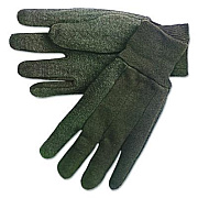 MCR Safety Dotted-Palm Cotton Jersey Gloves, Clute Cut, Straight Thumb, Large, Brown, 12 Pairs (7800)