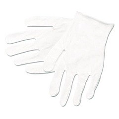 MCR Safety Cotton Inspector Gloves, Reversible, One Size Fits Most, White, 12 Pairs (8600C)
