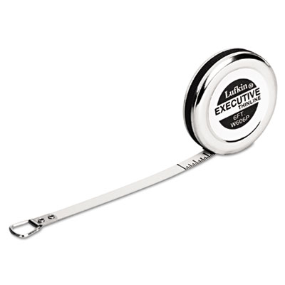 Lufkin Executive Diameter Pocket Measuring Tape, 1/4" X 6ft (W606P)