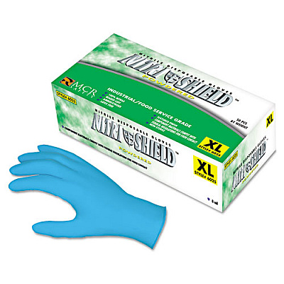 MCR Safety Single-Use Nitrile Gloves, Large (6025L)