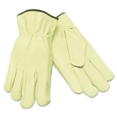 MCR Safety Unlined Driver's Gloves, Gunn Cut, Keystone Thumb, Small, Cream, 12 Pairs (3400S)