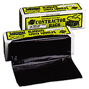 Warp's Heavyweight Contractor Bags, 55 gal, 3 mil, 35" x 56", Black (HB5530)