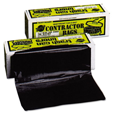Warp's Heavyweight Contractor Bags, 55 gal, 3 mil, 35" x 56", Black (HB5530)