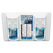 Pac-Kit Twin Bottle Eye Flush Station, 16 oz Bottles, 2 Bottles/Station (24102)