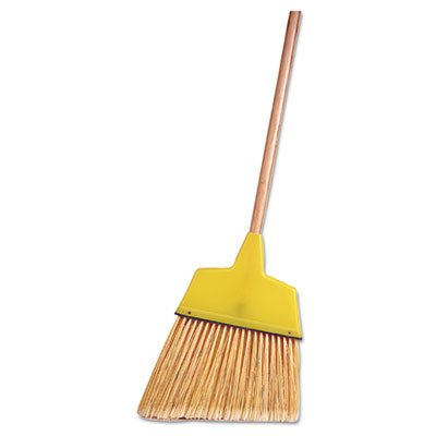 Weiler Angle Broom, 54" Handle, Yellow/Light Brown (44305)