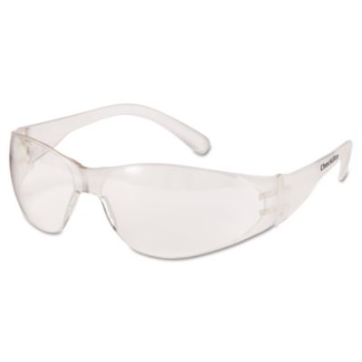 MCR Safety Checklite Safety Glasses, Frameless, Clear Single Lens, 12/Box (CL010BX)