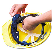 OccuNomix Snap-On Hard Hat Sweatband, Blue, One Size Fits All, 100/pack (870B10001)