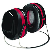 3M E-A-R Peltor OPTIME 105 Behind-The-Head Earmuffs, 29 dB NRR, Red/Black (H10B)