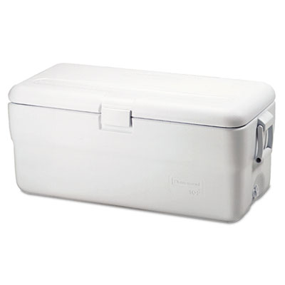 Rubbermaid Marine Series Ice Chest, 102qt, White (FG198200TRWH)