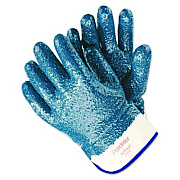 MCR Safety Predator Premium Nitrile-Coated Gloves, Large, Blue/White, 12 Pairs (9761R)