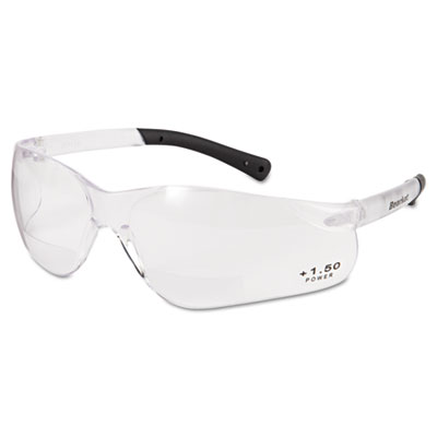 MCR Safety BearKat Safety Glasses, 1.5+ Diopter, Frameless, Clear Single Lens (BKH15)