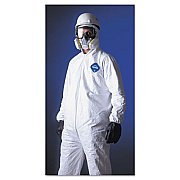 DuPont Tyvek Elastic-Cuff Hooded Coveralls, Hd Polyethylene, White, Large, 25/carton (TY127SL)