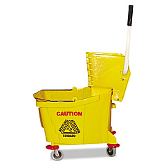 Magnolia Brush Mop Bucket/Wringer Combo, Plastic, Yellow (60353)