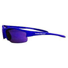 Smith & Wesson Equalizer Safety Eyewear, Blue Half Frame, Mirrored Blue Dual Lens (21301)