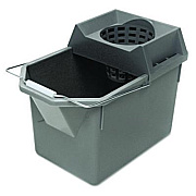 Rubbermaid Commercial Pail/Strainer Combination, 15 qt, Steel Gray (6194STL)