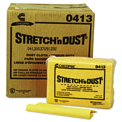 Chix Stretch 'n Dust Cloths, 12.6 x 17, Yellow, 40/Pack, 10 Packs/Carton (0413)