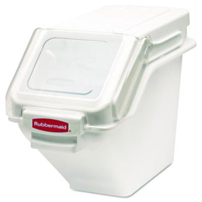 Rubbermaid Commercial ProSave Shelf Ingredient Bins, 5.4 gal, 11.5 x 23.5 x 16.88, White, Plastic (9G57WHI)