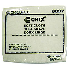 Chix Soft Cloths, 13 x 15, White, 40/Pack, 30 Packs/Carton (8007)