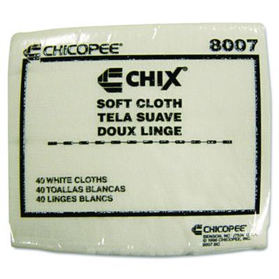 Chix Soft Cloths, 13 x 15, White, 40/Pack, 30 Packs/Carton (8007)