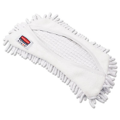 Rubbermaid Commercial HYGEN HYGEN Flexi Frame Damp Mop Covers, Microfiber, White, 8.9 x 5.9 (Q861WHI)
