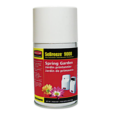 Rubbermaid Commercial SeBreeze Fragrance Aerosol Canister, Spring Garden, 5.3 oz Aerosol Spray, 4/Carton (5158)
