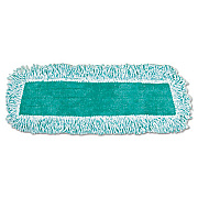 Rubbermaid Commercial Standard Microfiber Dust Mop With Fringe, Cut-End, 18 x 5, Green (Q408GRE)
