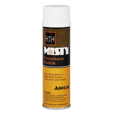 Misty Furniture Polish for Wood, Citrus Scent, 20 oz Aerosol Spray, 12/Carton (1001511)