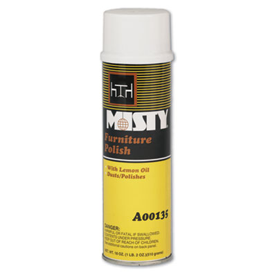 Misty Furniture Polish, Citrus Scent, 20 oz Aerosol Spray, 12/Carton (1001520)
