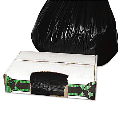 FlexSol LOW DENSITY ECONOMY ECOSAC, 33 GAL, 1.16 MIL, 33" X 39", BLACK, 150/CARTON (ECO40XH)