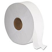 GEN JRT Jumbo Bath Tissue, Septic Safe, 2-Ply, 3.3" x 1,375 ft, White, 6 Rolls/Carton (1513)
