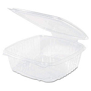Genpak AD48 Plastic Hinged-Lid Deli Containers