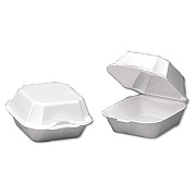 Genpak 22500 Hinged-Lid Foam Carryout Containers
