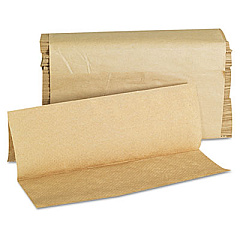 GEN Folded Paper Towels, Multifold, 9 x 9.45, Natural, 250 Towels/Pack, 16 Packs/Carton (1508)